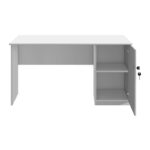 Γραφείο εργασίας με κλειδαριά Moto Megapap χρώμα λευκό 150x80x75εκ. - Image 2