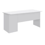 Γραφείο εργασίας με κλειδαριά Moto Megapap χρώμα λευκό 150x80x75εκ. - Image 4