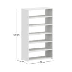 Παπουτσοθήκη Goya Megapap χρώμα λευκό 70x30x120εκ. - Image 3