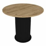 Σετ τραπεζαρία 5τμχ Bohema - Nova Megapap χρώμα μαύρο/sepet oak - μαύρο Ø90x77,7εκ. - Image 4