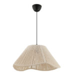 Φωτιστικό οροφής Sukne Megapap E27 από σχοινί μονόφωτο χρώμα εκρού Ø35x60εκ. - Image 2