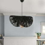 Φωτιστικό οροφής Taco Megapap E27 γιούτα μονόφωτο χρώμα μαύρο 51x36x55εκ. - Image 2