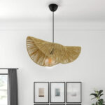 Φωτιστικό οροφής Taco Megapap E27 γιούτα μονόφωτο χρώμα camel 51x36x55εκ. - Image 2