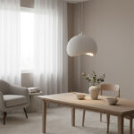 Φωτιστικό οροφής Yontu Megapap E27 fiberglass μονόφωτο χρώμα λευκό 34x29x120εκ. - Image 2