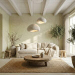 Φωτιστικό οροφής Loval Megapap E27 fiberglass δίφωτο χρώμα λευκό Ø70x115εκ. - Image 2