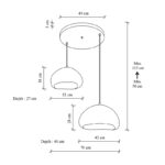Φωτιστικό οροφής Loval Megapap E27 fiberglass δίφωτο χρώμα λευκό Ø70x115εκ. - Image 5