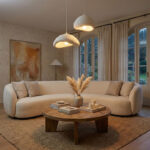 Φωτιστικό οροφής Luna Megapap E27 fiberglass δίφωτο χρώμα λευκό Ø70x115εκ. - Image 2