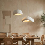 Φωτιστικό οροφής Luna Megapap E27 fiberglass δίφωτο χρώμα λευκό Ø70x115εκ.