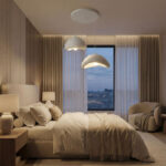 Φωτιστικό οροφής Luna Megapap E27 fiberglass δίφωτο χρώμα λευκό Ø70x115εκ. - Image 3