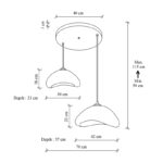 Φωτιστικό οροφής Luna Megapap E27 fiberglass δίφωτο χρώμα λευκό Ø70x115εκ. - Image 5