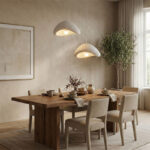 Φωτιστικό οροφής Luna Megapap E27 fiberglass δίφωτο χρώμα λευκό Ø74x115εκ. - Image 2