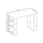 Γραφείο εργασίας Colmar Megapap χρώμα ανοιχτό καρυδί 106x50x75εκ. - Image 5