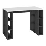 Γραφείο εργασίας Colmar Megapap χρώμα ανθρακί - λευκό 106x50x75εκ. - Image 4