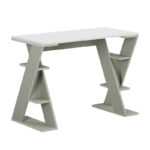 Γραφείο εργασίας Papillon Megapap χρώμα ash green - λευκό 106x50x75εκ - Image 4