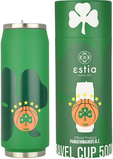 ESTIA Θερμός Ταξιδιού 500ml Παναθηναϊκός BC 00-27131 ESTIA Θερμός Ταξιδιού 500ml Παναθηναϊκός BC 00-27131