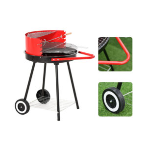 Τροχήλατη Ψησταριά - Μπάρμπεκιου με Κάρβουνο 51 x 70 x 75.5 cm Outsunny 01-0562 - Image 2
