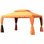 Outsunny Luxury Gazebo Garden Τέντα με υδατοαπωθητικό κουβούκλιο 3x4m 01-0870