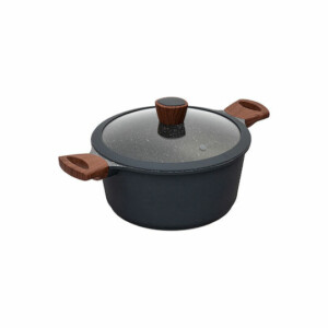 ESTIA Αντικολλητική Κατσαρόλα Stone 24cm από Χυτό Αλουμίνιο