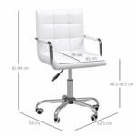 Καρέκλα Γραφείου 52.5 x 54 x 84-99 cm Χρώματος Λευκό HOMCOM 02-0701 - Image 2