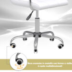 Καρέκλα Γραφείου 52.5 x 54 x 84-99 cm Χρώματος Λευκό HOMCOM 02-0701 - Image 5