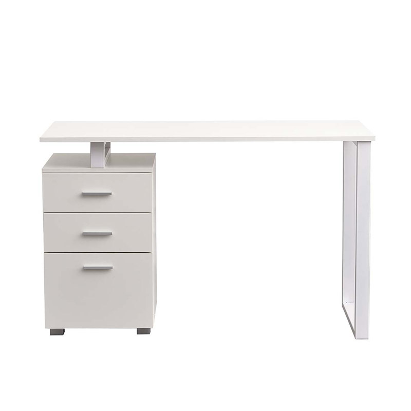 Μεταλλικό Γραφείο με 2 Συρτάρια και 1 Ντουλάπι 120 x 50 x 75 cm Χρώματος Λευκό Bakaji 02012268 Μεταλλικό Γραφείο με 2 Συρτάρια και 1 Ντουλάπι 120 x 50 x 75 cm Χρώματος Λευκό Bakaji 02012268