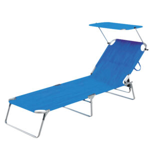 BAKAJI  Πτυσσόμενη ξαπλώστρα παραλίας με σκίαστρο μπλε  02012481 - Image 4