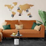 BAKAJI  Αυτοκόλλητος Πίνακας Ανακοινώσεων από Φελλό σε Σχήμα Παγκόσμιος Χάρτης με Πινέζες Puzzle World Map 102 x 50 cm 02012492 - Image 2