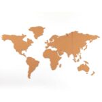 BAKAJI  Αυτοκόλλητος Πίνακας Ανακοινώσεων από Φελλό σε Σχήμα Παγκόσμιος Χάρτης με Πινέζες Puzzle World Map 102 x 50 cm 02012492 - Image 4