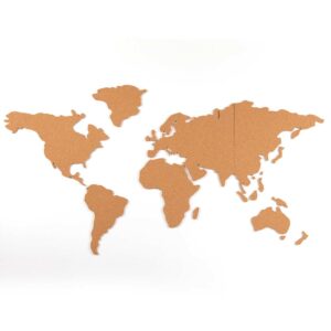 BAKAJI  Αυτοκόλλητος Πίνακας Ανακοινώσεων από Φελλό σε Σχήμα Παγκόσμιος Χάρτης με Πινέζες Puzzle World Map 102 x 50 cm 02012492 - Image 4