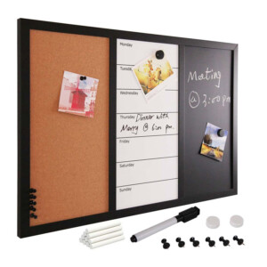 Πίνακας Ανακοινώσεων Μαγνητικός - Μαυροπίνακας και Φελλού 3 σε 1 60 x 40 cm Bakaji 02012500