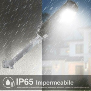 BAKAJI Φωτιστικό Δρόμου LED 120W Ηλιακό Εξωτερικού Χώρου με Αισθητήρα Κίνησης και Τηλεχειριστήριο 02814254