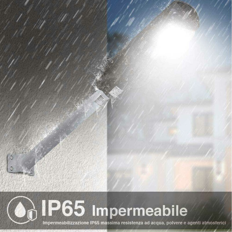 BAKAJI Φωτιστικό Δρόμου LED 120W Ηλιακό Εξωτερικού Χώρου με Αισθητήρα Κίνησης και Τηλεχειριστήριο 02814254