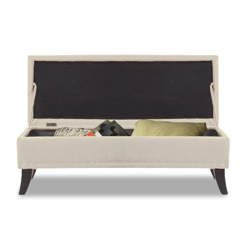 Ξύλινο Ταμπουρέ με Αποθηκευτικό Χώρο 85 x 45 x 40 cm Χρώματος Μπεζ Bakaji 02814610 Ξύλινο Ταμπουρέ με Αποθηκευτικό Χώρο 85 x 45 x 40 cm Χρώματος Μπεζ Bakaji 02814610