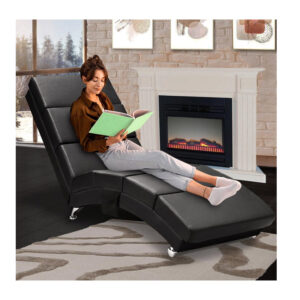 Πολυθρόνα - Ανάκλιντρο 55 x 186 x 89 cm Χρώματος Μαύρο Bakaji 02815339 - Image 3