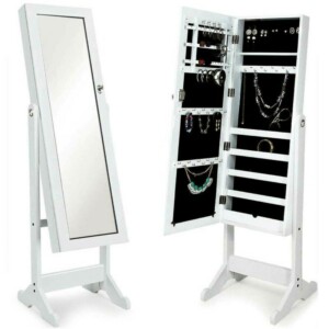 BAKAJI Ντουλάπι Κοσμημάτων με Καθρέφτη Ginevra σε Λευκό Χρώμα 02822465
