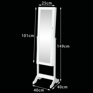 BAKAJI Ντουλάπι Κοσμημάτων με Καθρέφτη Ginevra σε Λευκό Χρώμα 02822465 - Image 5