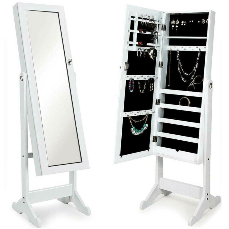 BAKAJI Ντουλάπι Κοσμημάτων με Καθρέφτη Ginevra σε Λευκό Χρώμα 02822465