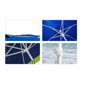 Σπαστή Ομπρέλα Θαλάσσης Διαμέτρου 210 cm Χρώματος Μπλε / Πράσινο Bakaji 02822885 - Image 2