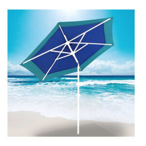 Σπαστή Ομπρέλα Θαλάσσης Διαμέτρου 210 cm Χρώματος Μπλε / Τιρκουάζ Bakaji 02822886 - Image 3