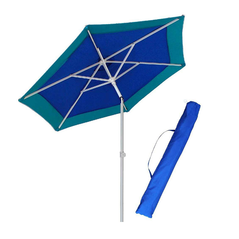 Σπαστή Ομπρέλα Θαλάσσης Διαμέτρου 210 cm Χρώματος Μπλε / Τιρκουάζ Bakaji 02822886 Σπαστή Ομπρέλα Θαλάσσης Διαμέτρου 210 cm Χρώματος Μπλε / Τιρκουάζ Bakaji 02822886