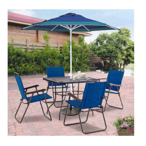 Σπαστή Ομπρέλα Θαλάσσης Διαμέτρου 210 cm Χρώματος Μπλε / Τιρκουάζ Bakaji 02822886 - Image 4