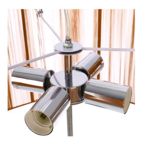 Μεταλλικό Κρεμαστό Φωτιστικό Οροφής Πολύφωτο Ε27 4 x 40 W Bakaji 02824721 - Image 3