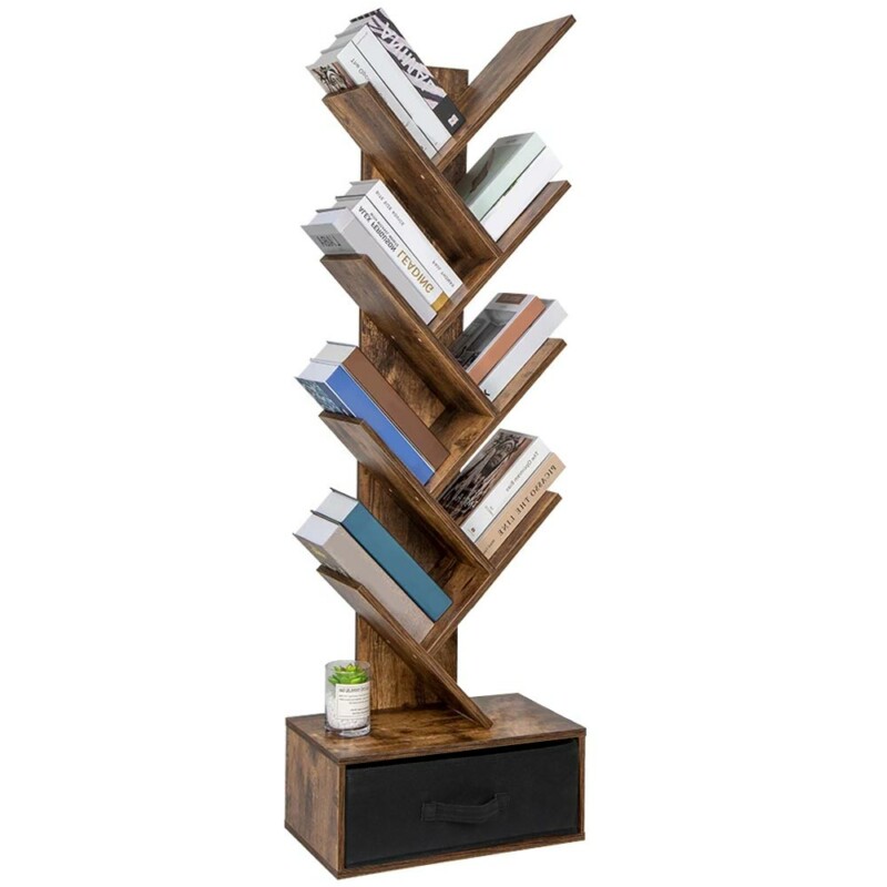 BAKAJI Βιβλιοθήκη Μοντέρνου Βιομηχανικού Σχεδιασμού Ράφι 10 Επιπέδων με Υφασμάτινο Συρτάρι 02825720 BAKAJI Βιβλιοθήκη Μοντέρνου Βιομηχανικού Σχεδιασμού Ράφι 10 Επιπέδων με Υφασμάτινο Συρτάρι 02825720