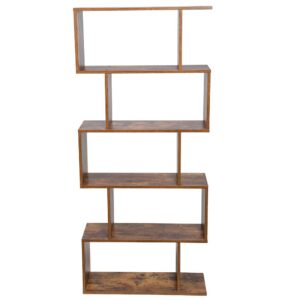 BAKAJI  Ξύλινη Βιβλιοθήκη με 6 Ράφια 70 x 24 x 150 cm 02825724 - Image 3