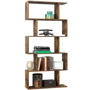 BAKAJI  Ξύλινη Βιβλιοθήκη με 6 Ράφια 70 x 24 x 150 cm 02825724