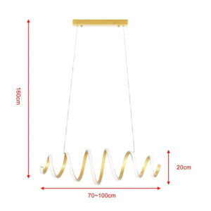Μεταλλικό Κρεμαστό Φωτιστικό Οροφής LED 3000K 2600 Lm 40 W Bakaji 02826285 - Image 4