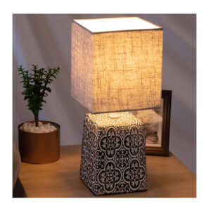 Κεραμικό Επιτραπέζιο Φωτιστικό E27 40 W Bakaji 02826296 - Image 2