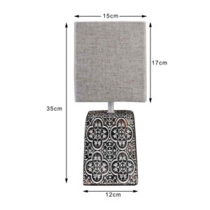 Κεραμικό Επιτραπέζιο Φωτιστικό E27 40 W Bakaji 02826296 - Image 4