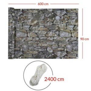 BAKAJI  Κάλυμμα Προστασίας Απορρήτου Αντιανεμικό Κάγκελο Προστασία Ανέμου Μπαλκόνι Πέτρα  02828526 - Image 4