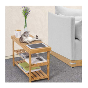 Ξύλινη Παπουτσοθήκη από Μπαμπού με 2 Ράφια και Πάγκο 70 x 28 x 45 cm Bakaji 02830302 - Image 3